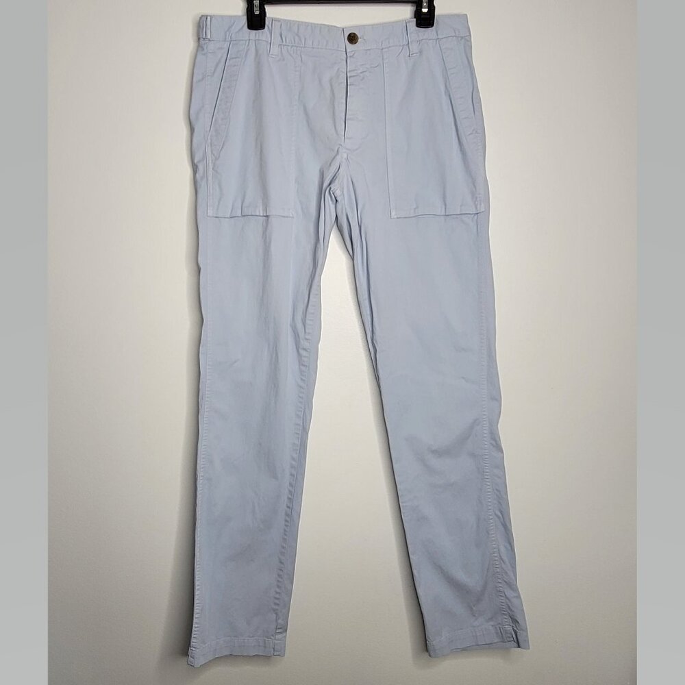 Bonobos Mens 34x34 Light Blue Slim Fit Chino Golf Pants Pockets Cotton Elastane